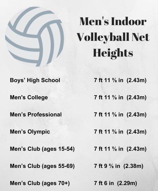 Men's volleyball net height