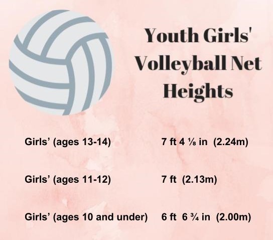 Girls volleyball net height